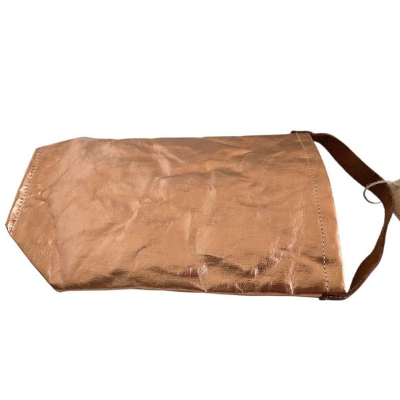 Wine Bag Carrying Tote Leather Handle Paper Cooler Bag Made In Italy READ - Picture 3 of 11